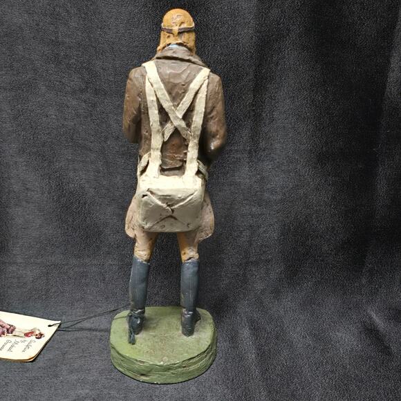 Vintage Aviator Pilot Early Flying Man Sculpture Hand Painted by Michael Garman - Picture 5 of 16